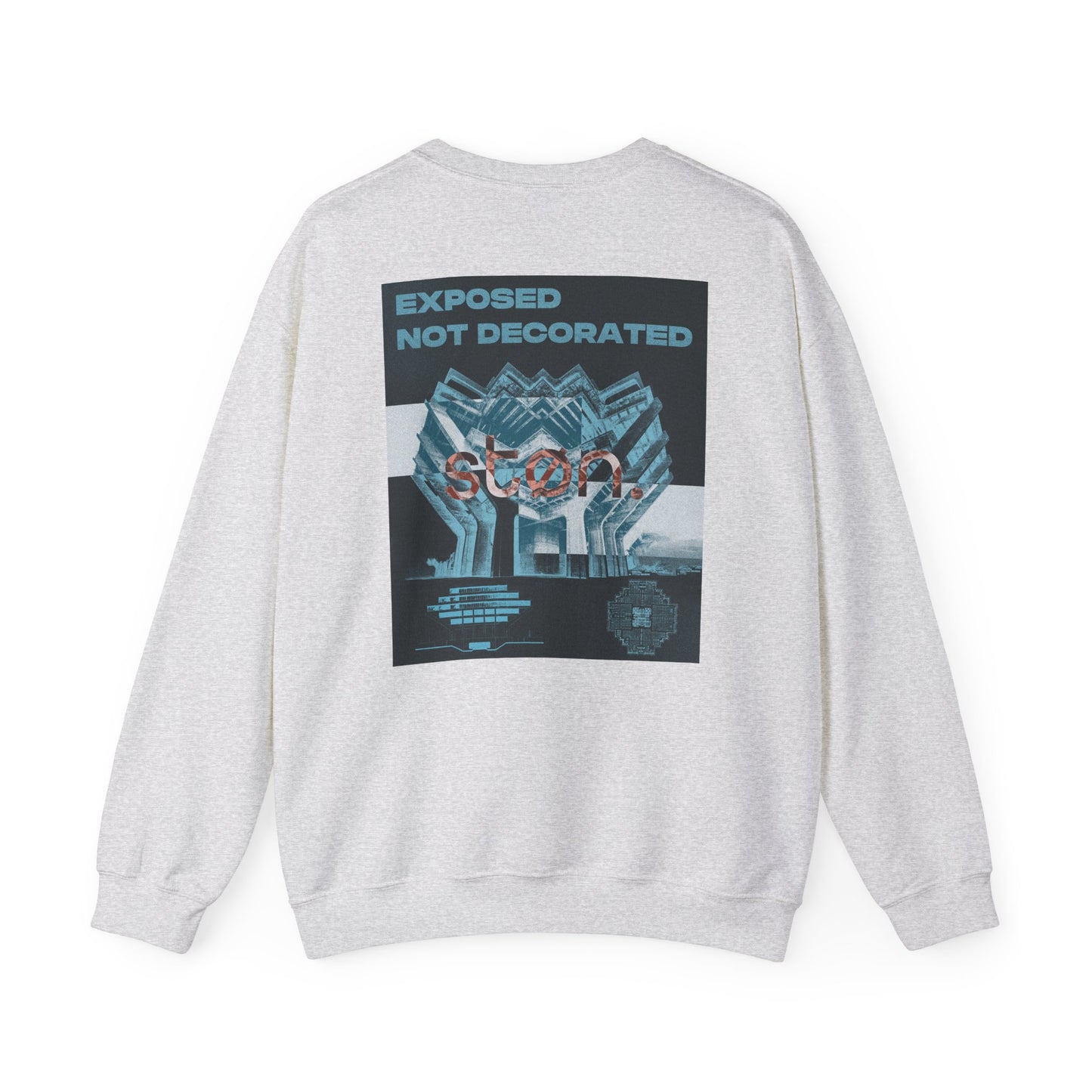 EXPOSED NOT DECORATED - støn. Unisex Crewneck Sweatshirt