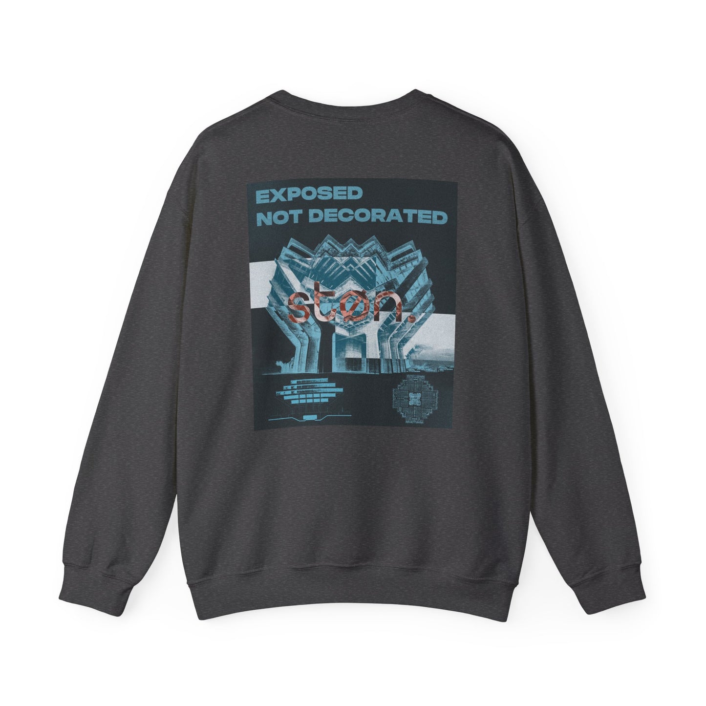 EXPOSED NOT DECORATED - støn. Unisex Crewneck Sweatshirt